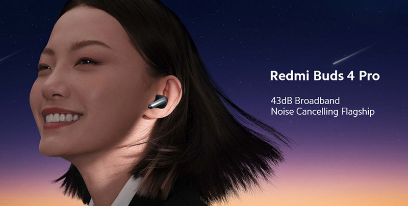 Xiaomi Redmi Buds 4 Pro TWS Earphone Bluetooth 5.3 Active Noise Cancelling  3 Mic Wireless Headphone