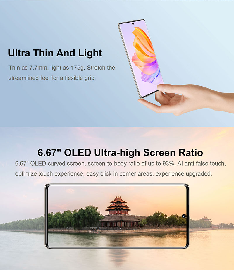 ETOtalk Honor 70 Global Version 5G Dual Sim Android 12 Snapdragon 778G Plus  32.0MP + Tri-lens Camera 6.67 inch OLED